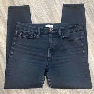 Crippen Washed Black Skinny High Rise‎ Stretch USA Made Women's Jeans Size 30